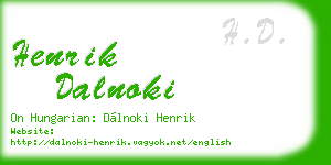 henrik dalnoki business card
